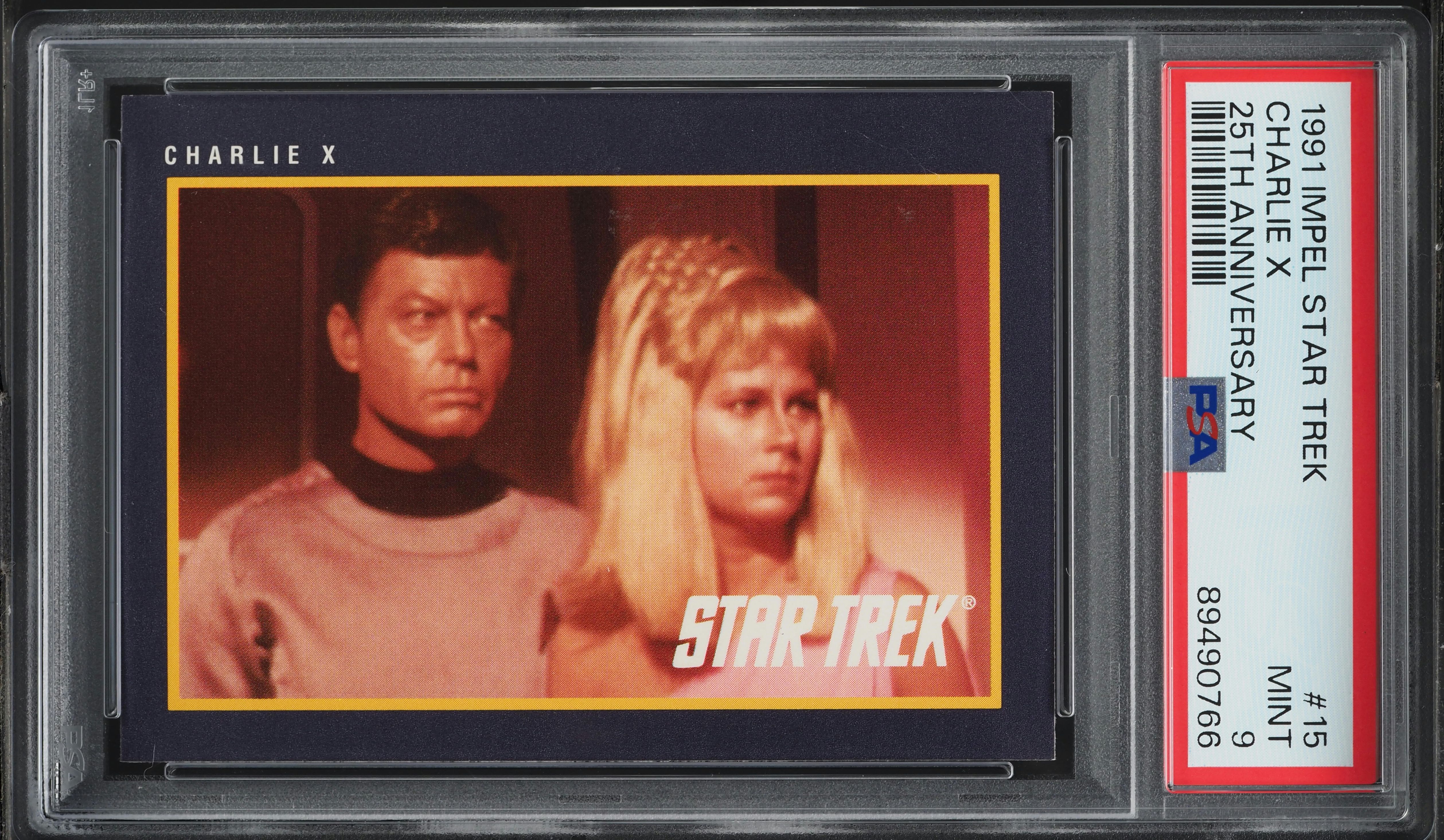 1991 Impel Star Trek 25th Anniversary Charlie X #15 PSA 9 MINT on
