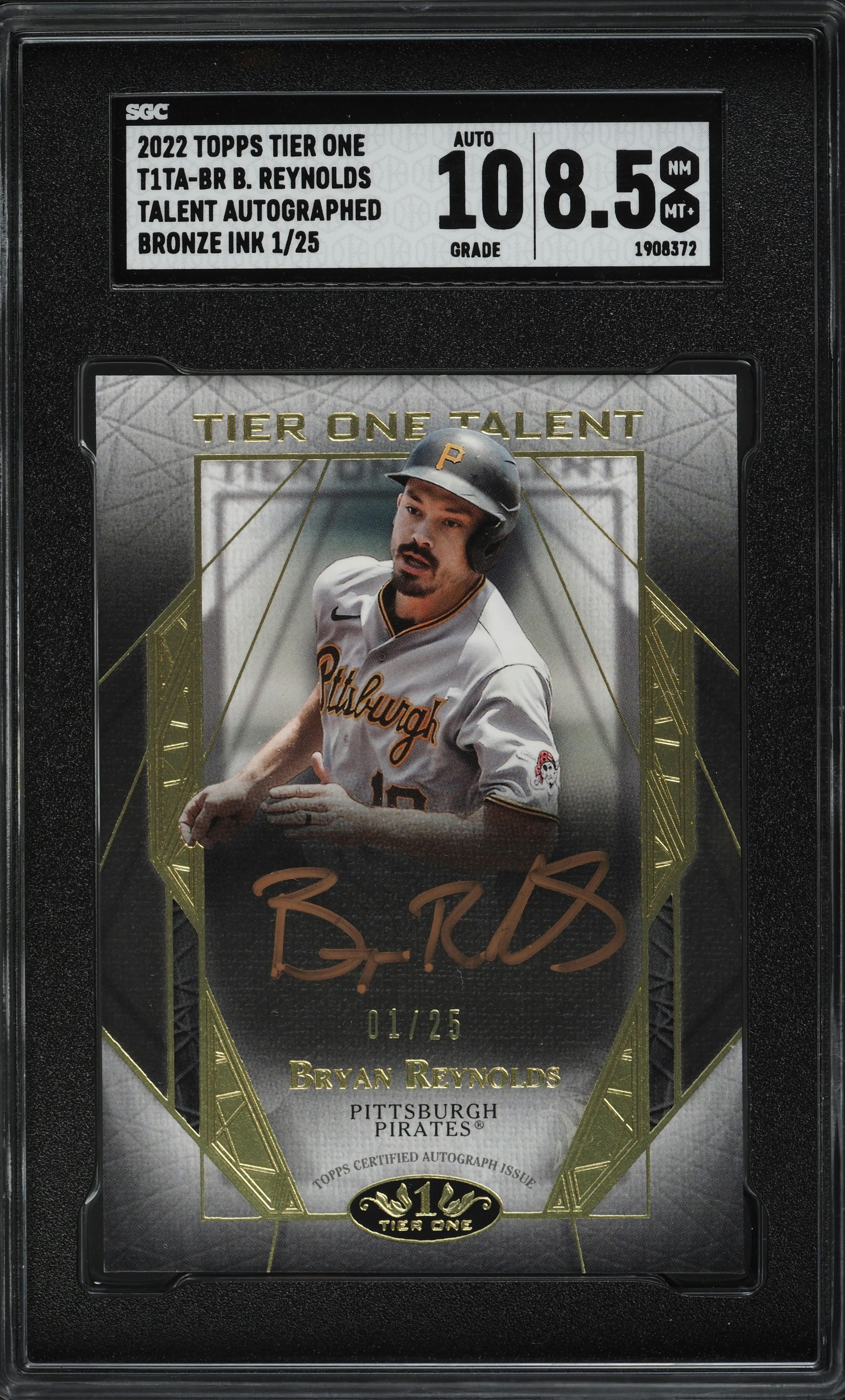 2022 Topps Tier One Talent Bronze Ink Bryan Reynolds AUTO 1/25