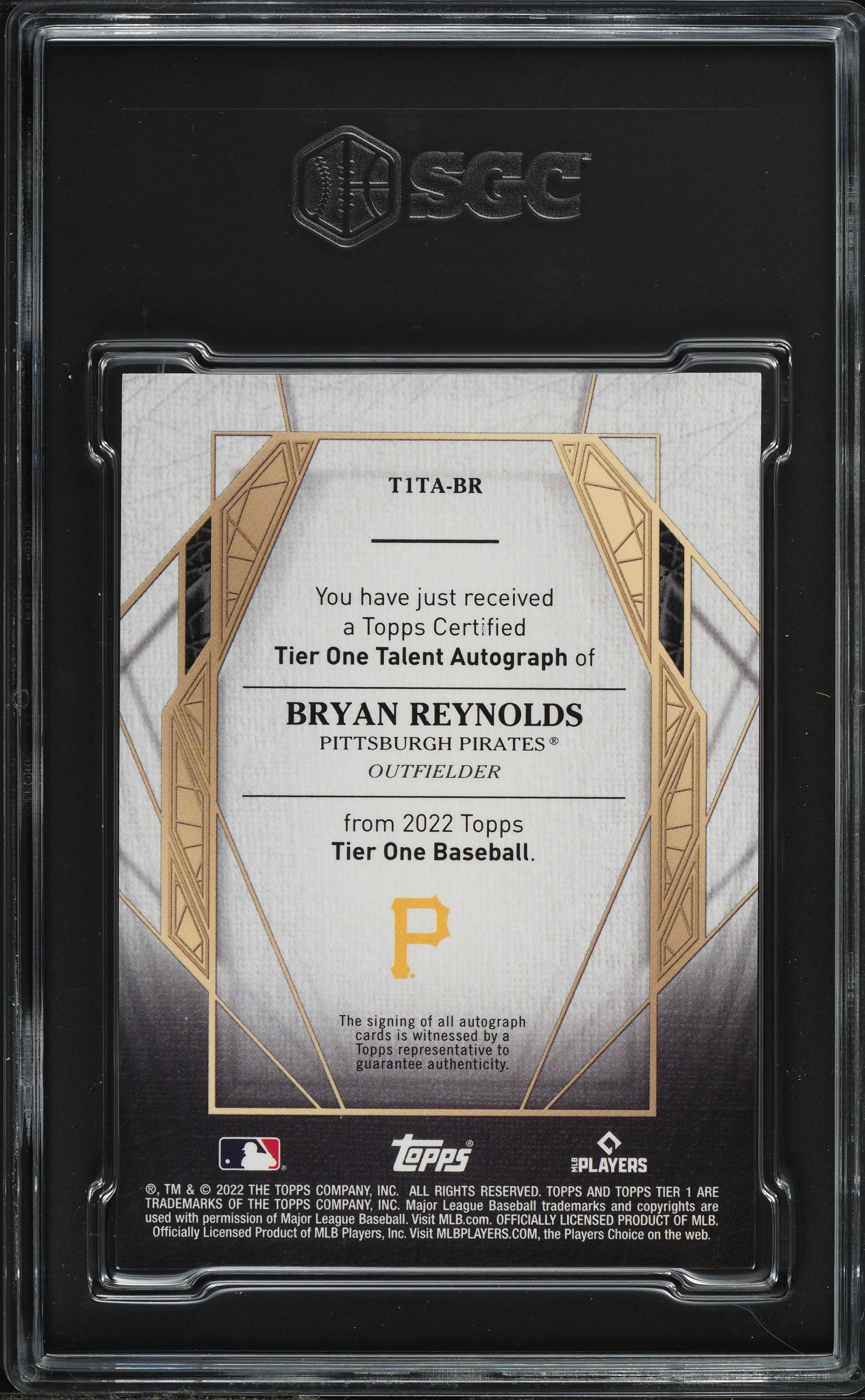 2022 Topps Tier One Talent Bronze Ink Bryan Reynolds AUTO 1/25