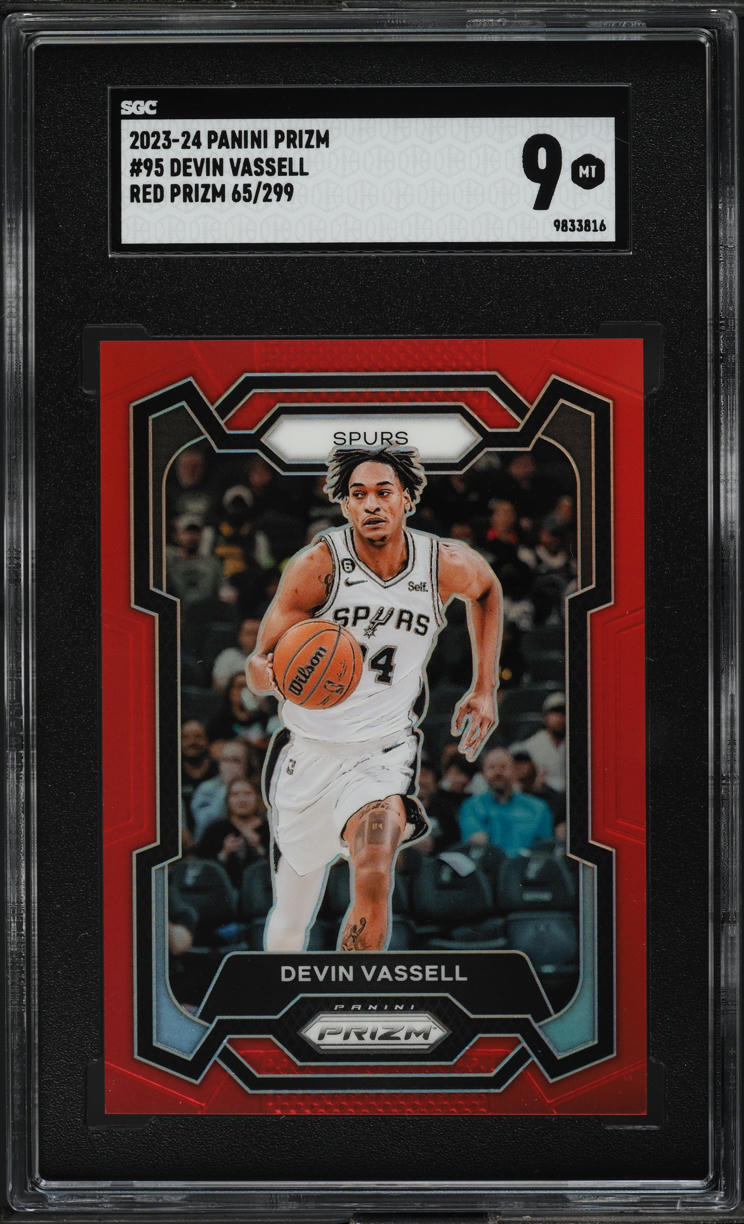 2023 Panini Prizm Red Devin Vassell /299 #95 SGC 9 MINT