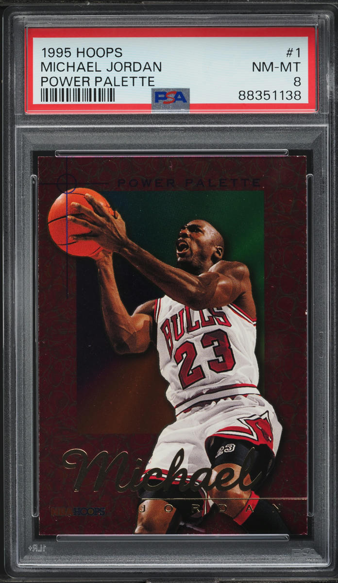 1995 Hoops Power Palette Michael Jordan #1 PSA 8 NM-MT