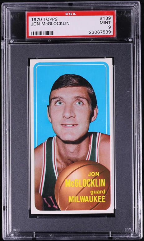 1970 Topps Basketball Jon McGlocklin #139 PSA 9 MINT