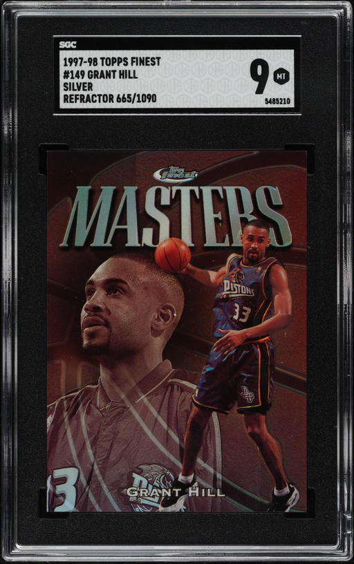 1997 Finest Silver Refractor Grant Hill /1090 #149 SGC 9 MINT on