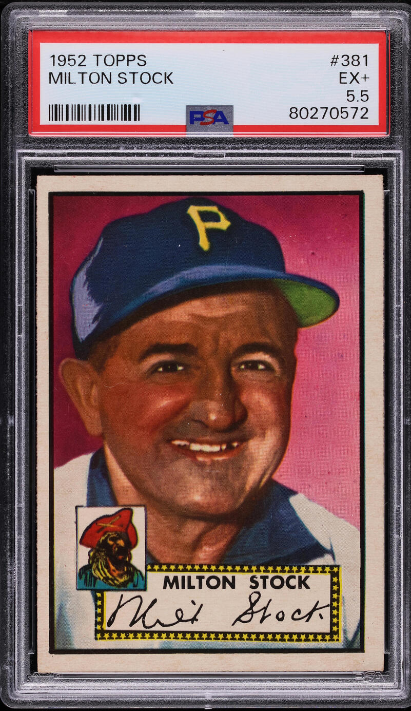 1952 Topps Milton Stock #381 PSA 5.5 EX+