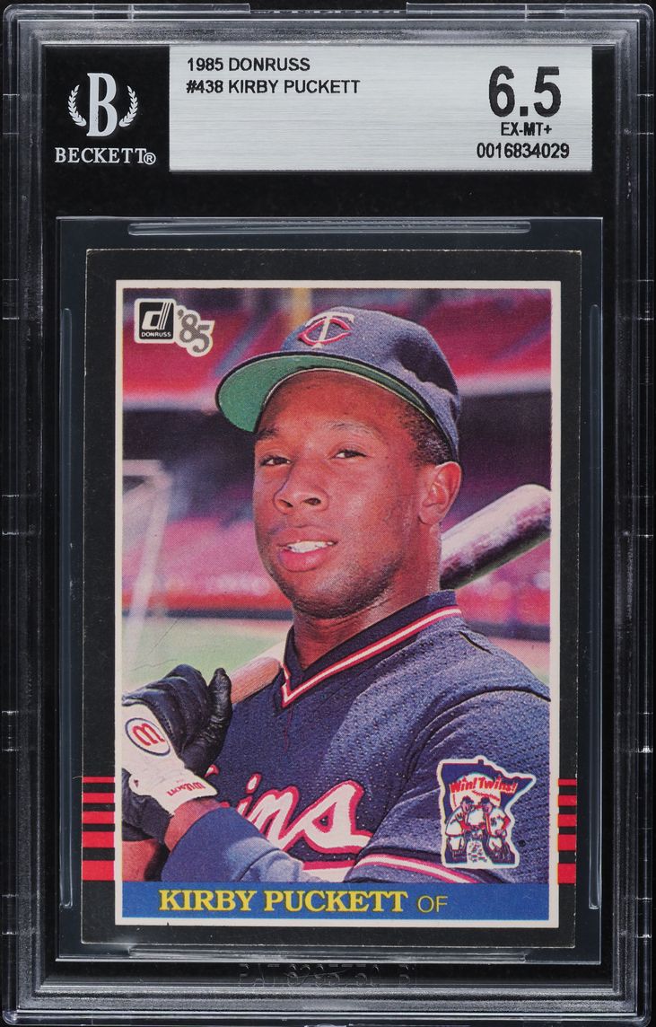 1985 Donruss Kirby Puckett ROOKIE #438 BGS 6.5 EXMT+