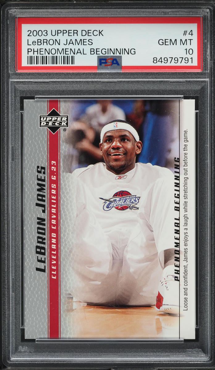 2003 Upper Deck Phenomenal Beginning LeBron James ROOKIE #4 PSA 10 GEM MINT