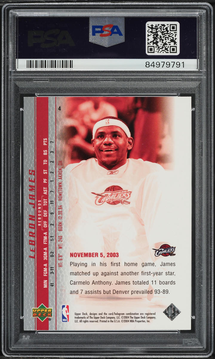 2003 Upper Deck Phenomenal Beginning LeBron James ROOKIE #4 PSA 10 GEM MINT