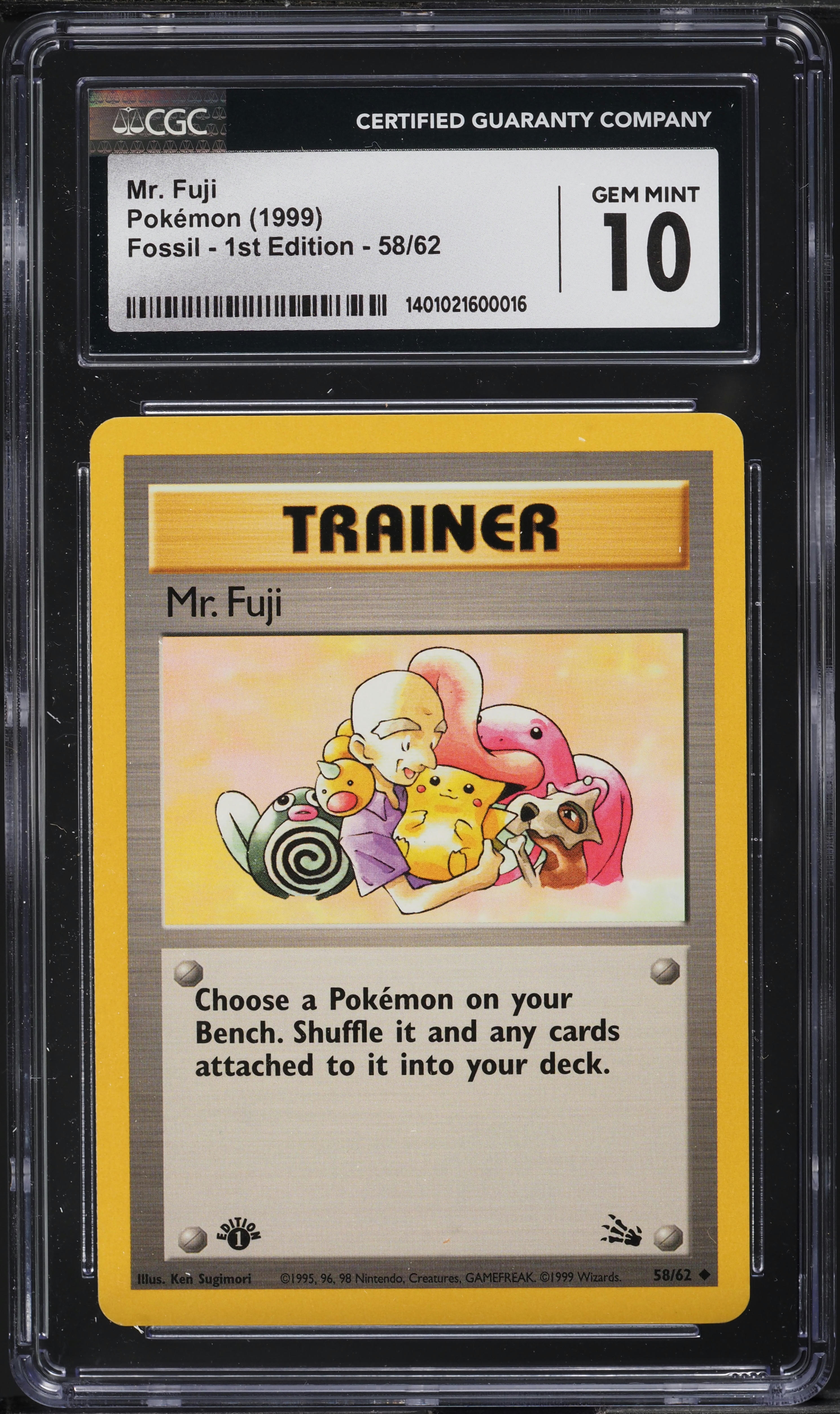 mr fuji pokemon card Mr. 58/62 1st Edition PSA 6 the trusted official grading guarantees its condition OC]Mr.Fuji full art (now with