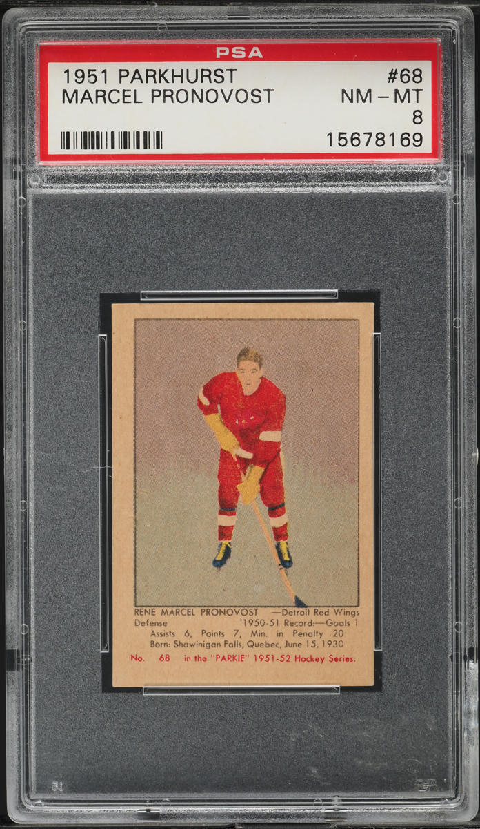 1951 Parkhurst Marcel Pronovost ROOKIE #68 PSA 8 NM-MT