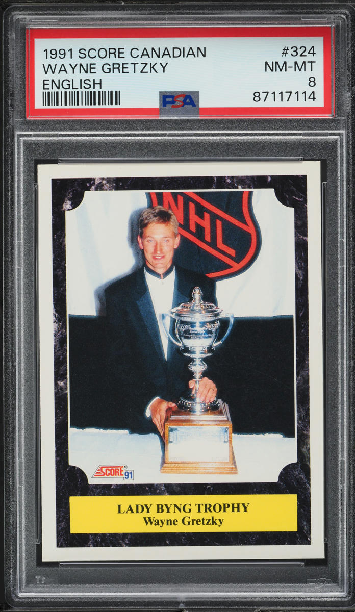 1991 Score Canadian English Wayne Gretzky #324 PSA 8 NM-MT