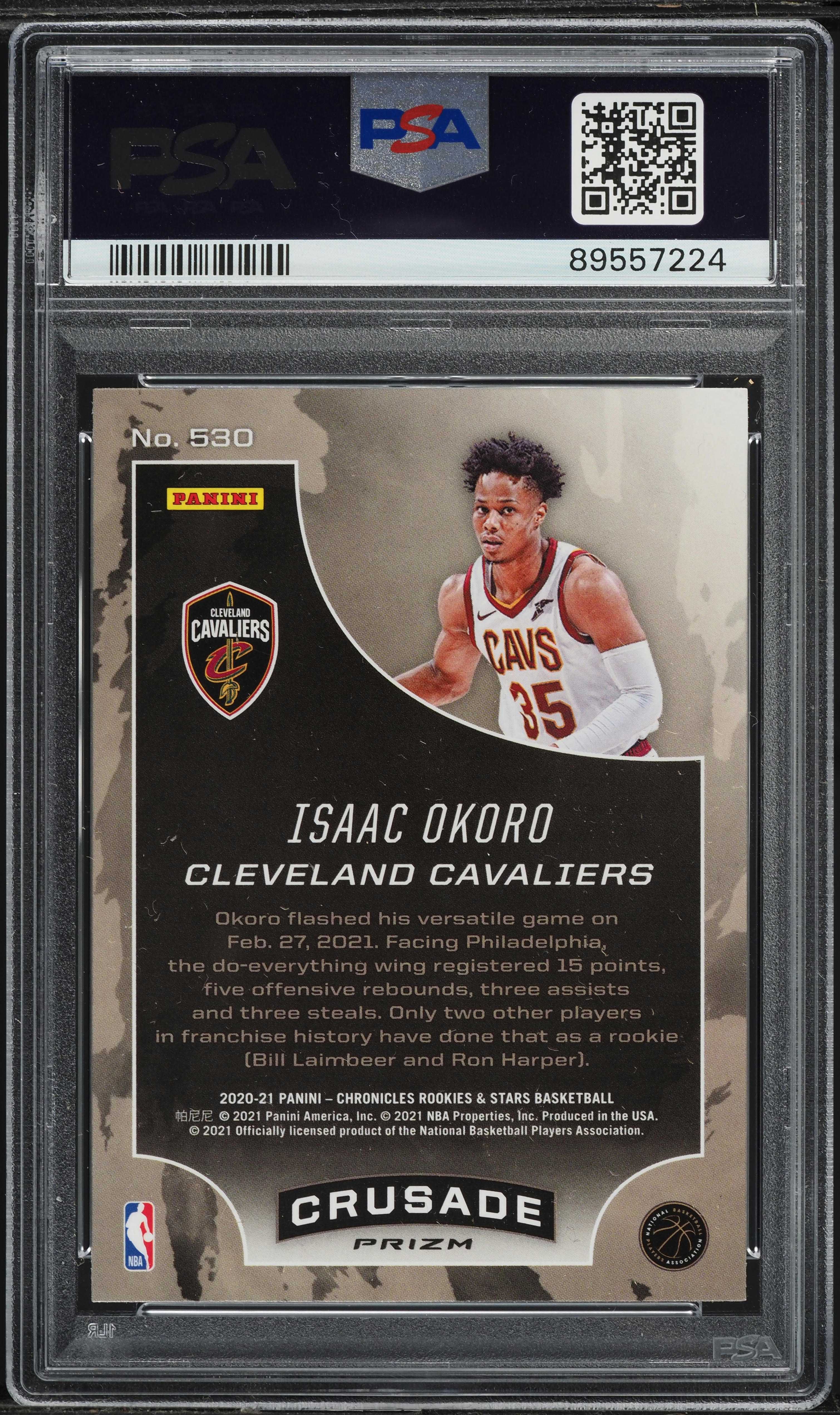 2020 Panini Chronicles Crusade Green Ice Isaac Okoro ROOKIE #530