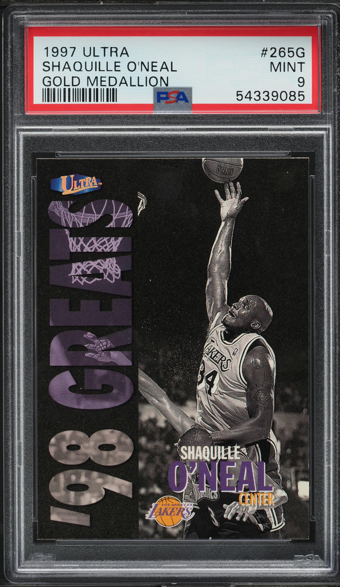 1997 Ultra Gold Medallion Shaquille O'Neal #265G PSA 9 MINT