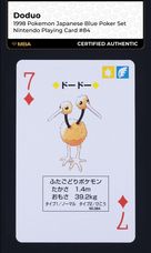 1998 Pokemon Japanese Blue Poker Set Nintendo Playing Card Doduo