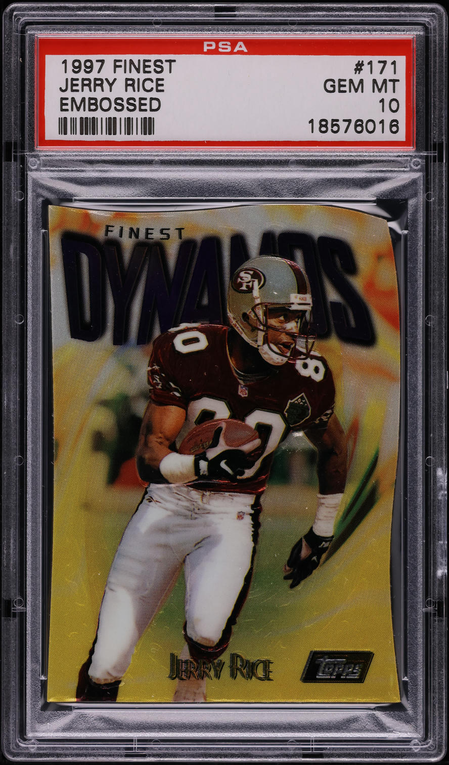 1997 Finest Embossed Jerry Rice #171 PSA 10 GEM MINT
