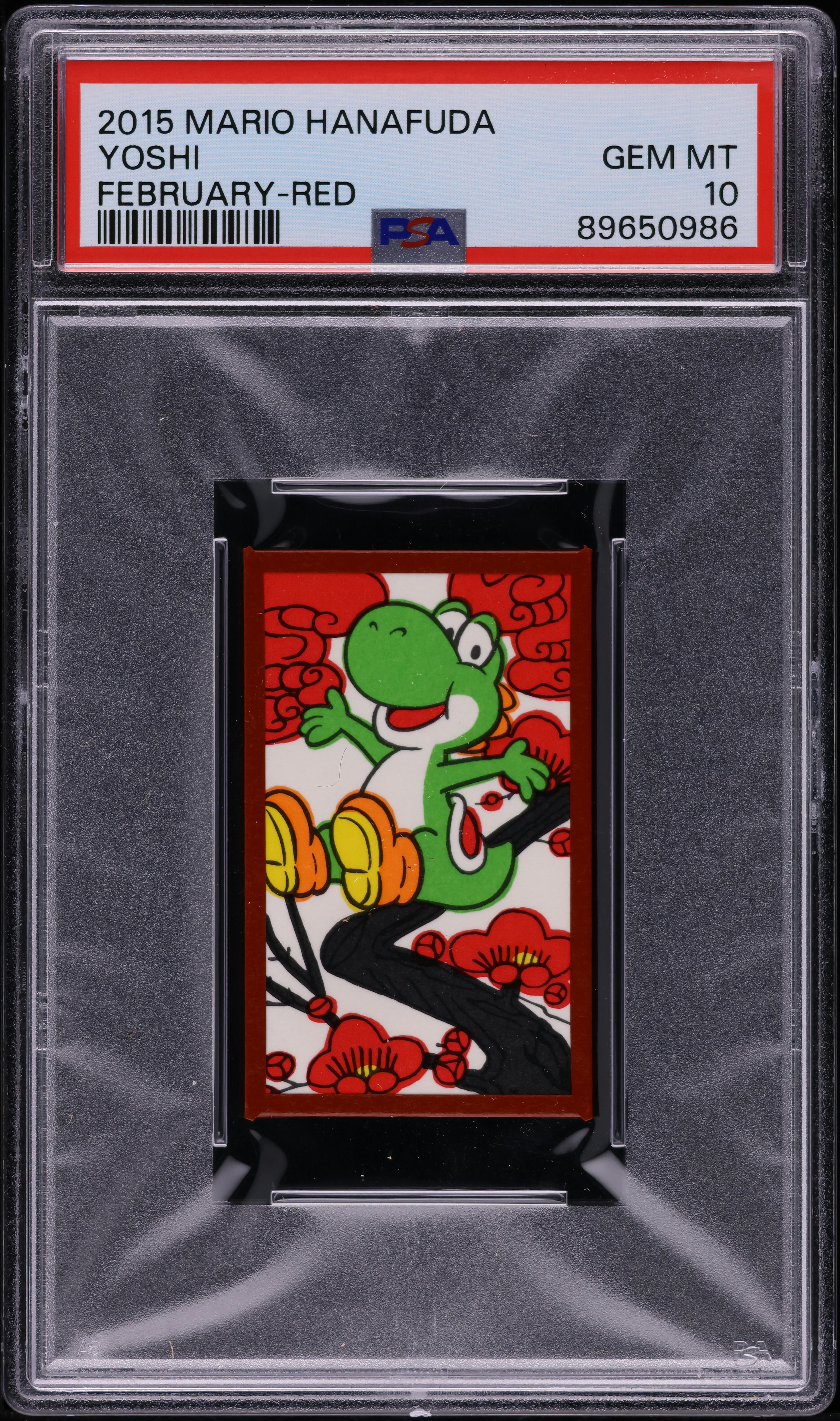 2015 Mario Hanafuda February Red Yoshi PSA 10 GEM MINT on Fanatics