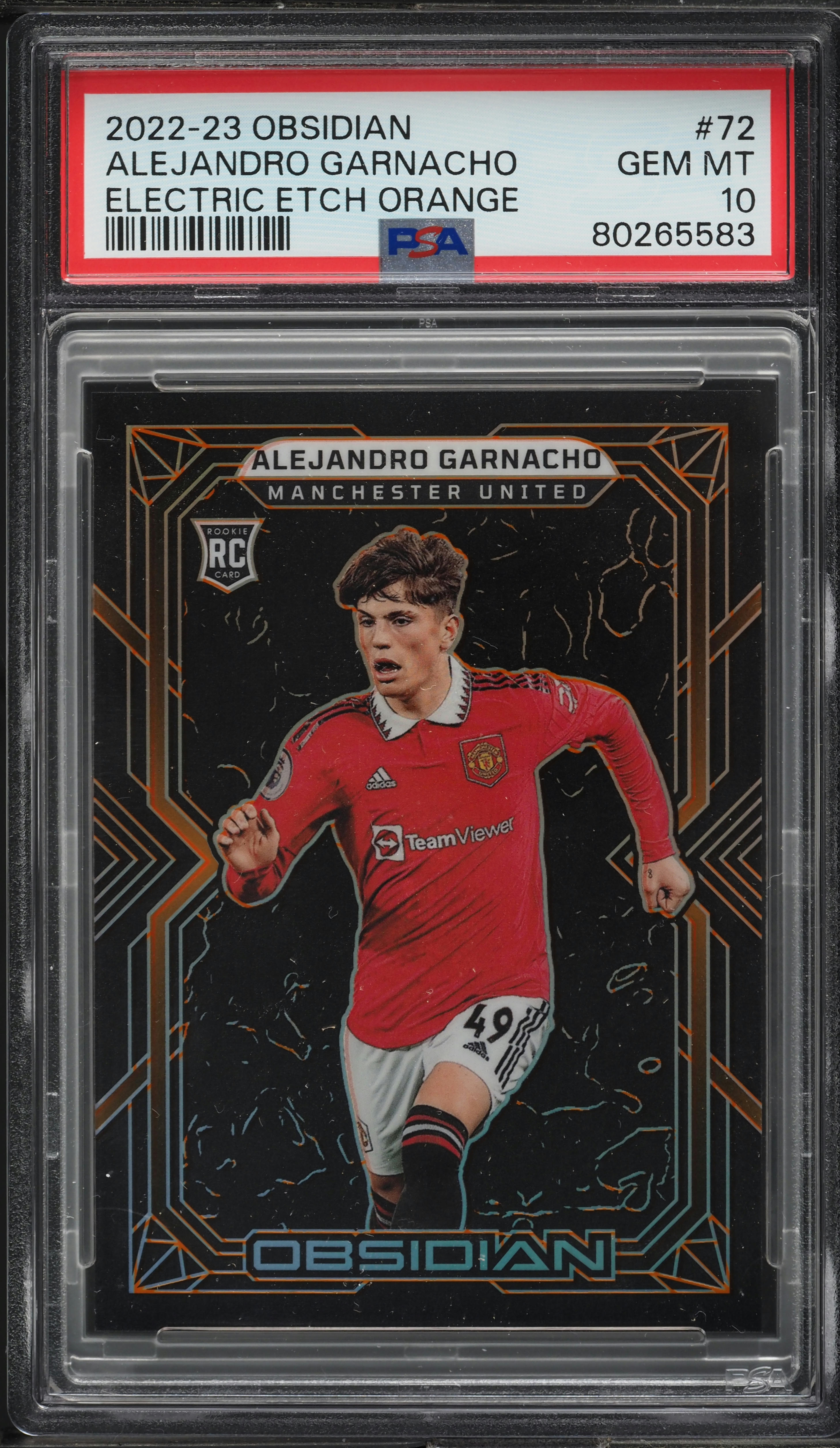 その他 TOPPS CHROME GARNACHO RC REFRACTOR PSA10 Alejandro Garnacho 2022 Topps Chrome UEFA Club Competitions #50