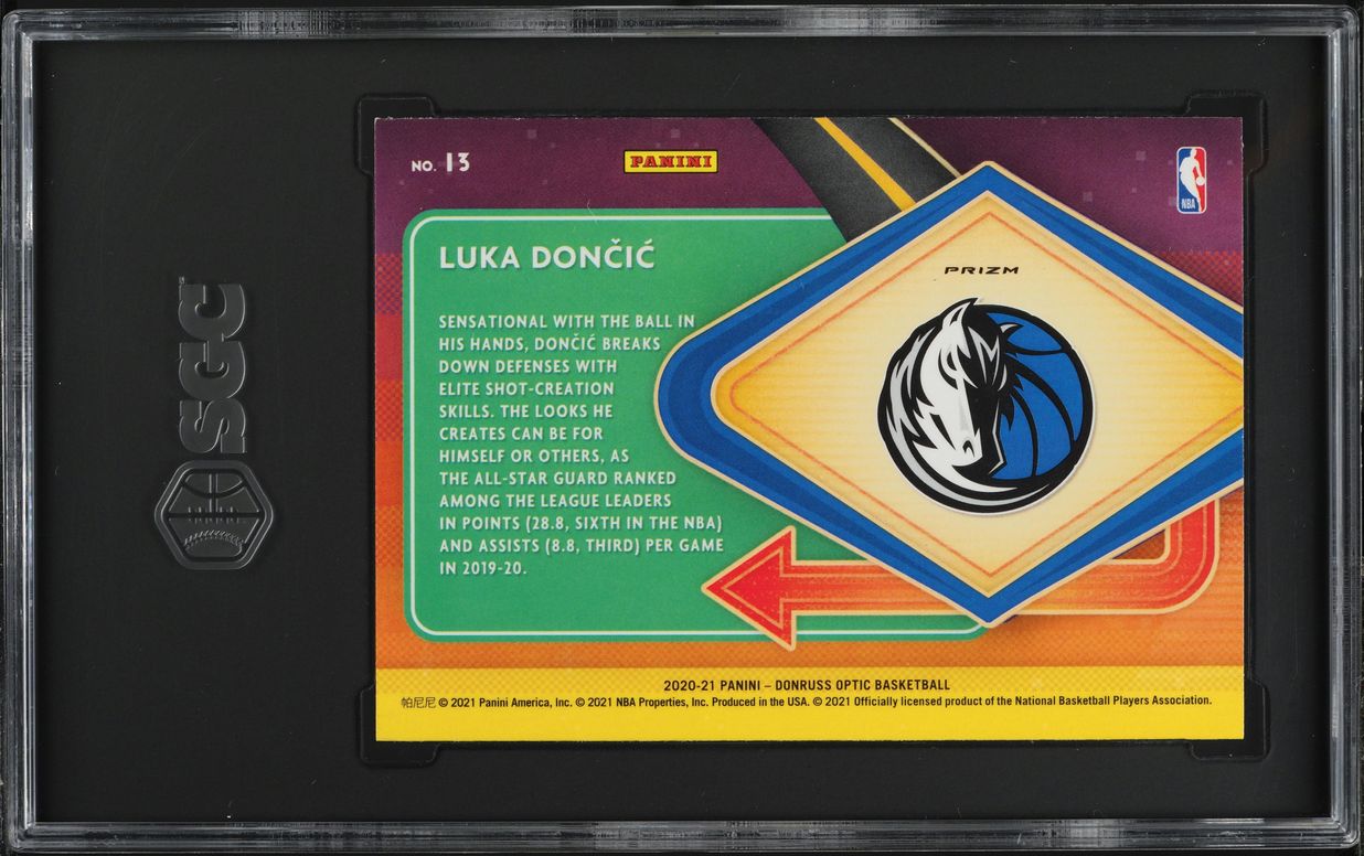 2020 Donruss Optic Express Lane Purple Prizm Luka Doncic #13 SGC 10 GEM MINT
