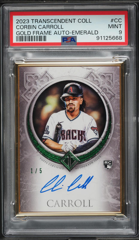 2023 Topps Transcendent Collection Gold Frame Corbin Carroll RC