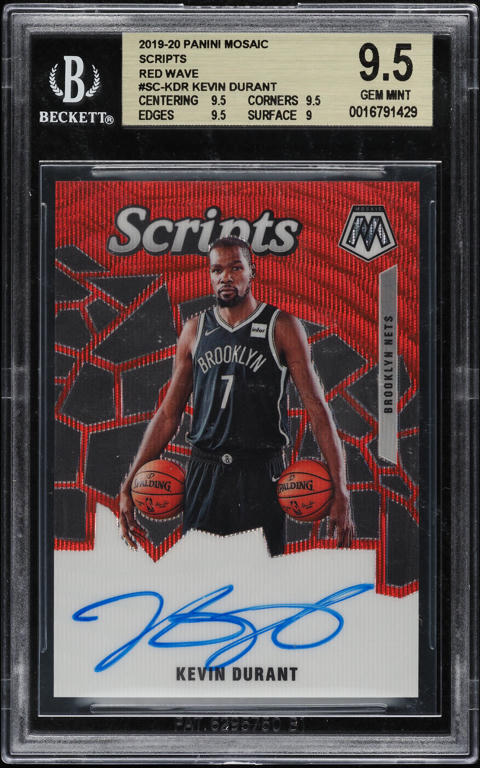 2019 Hoops Premium Stock Ink Shimmer Kevin Durant AUTO #HI-KDU PSA