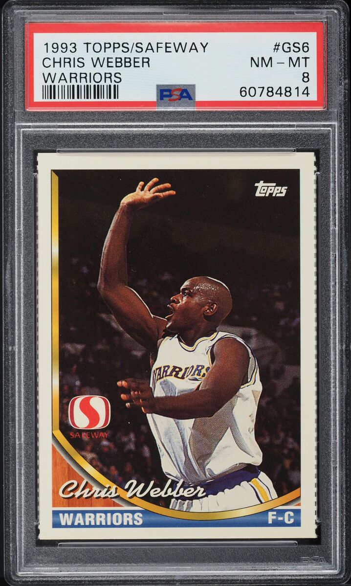 1993 Topps Safeway Warriors Chris Webber #GS6 PSA 8 NM-MT
