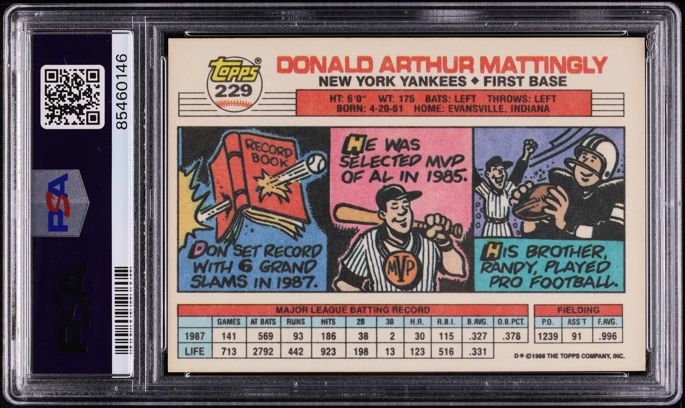 1988 Topps Big Baseball Don Mattingly #229 PSA 7 NRMT