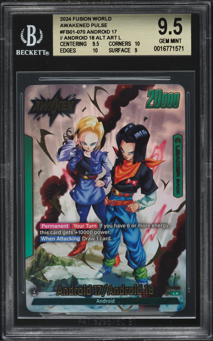 2024 Dragon Ball Super Fusion World Awakened Pulse Alt Art Android 17 18 BGS 9.5