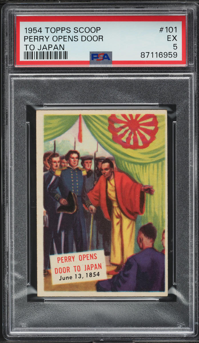 1954 Topps Scoop Perry Opens Door To Japan #101 PSA 5 EX