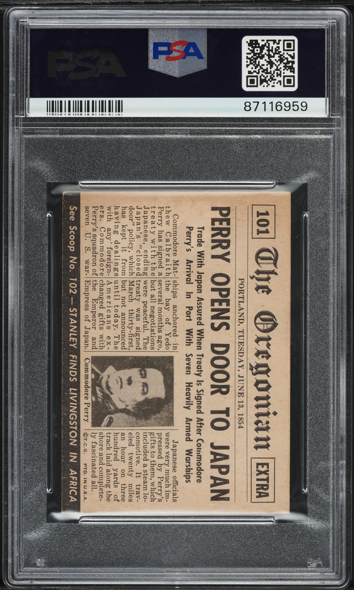 1954 Topps Scoop Perry Opens Door To Japan #101 PSA 5 EX