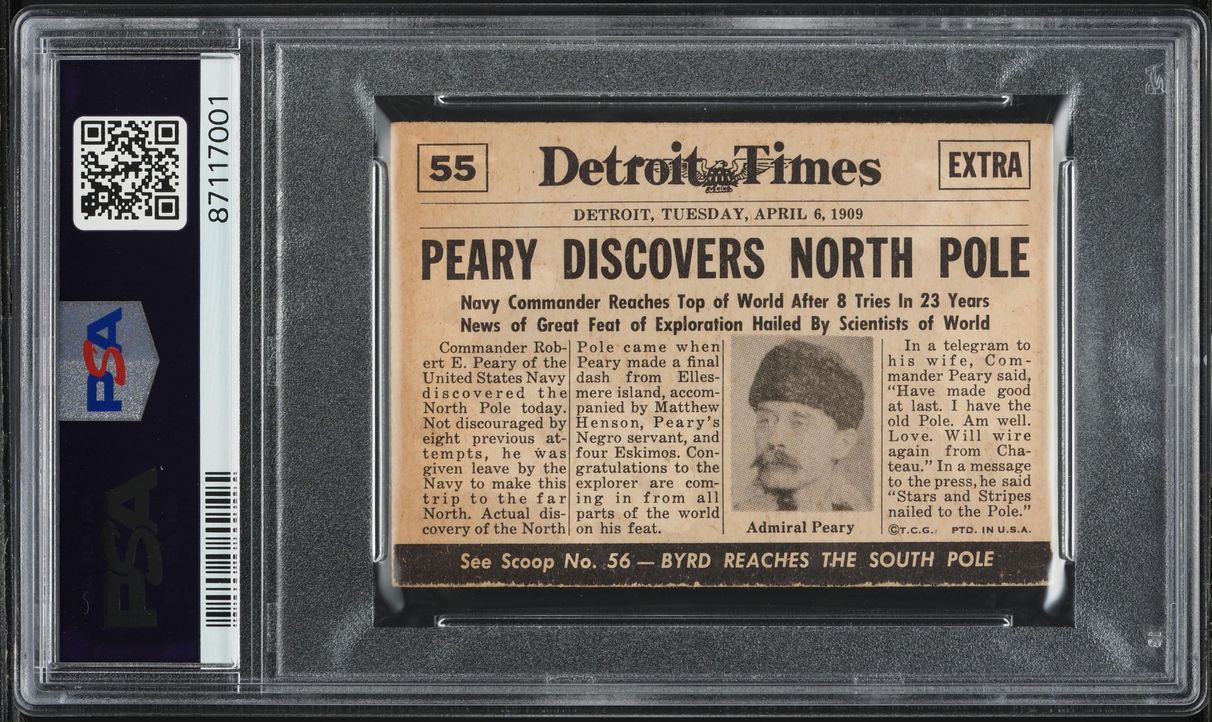 1954 Topps Scoop Peary Discovers North Pole #55 PSA 4 VGEX