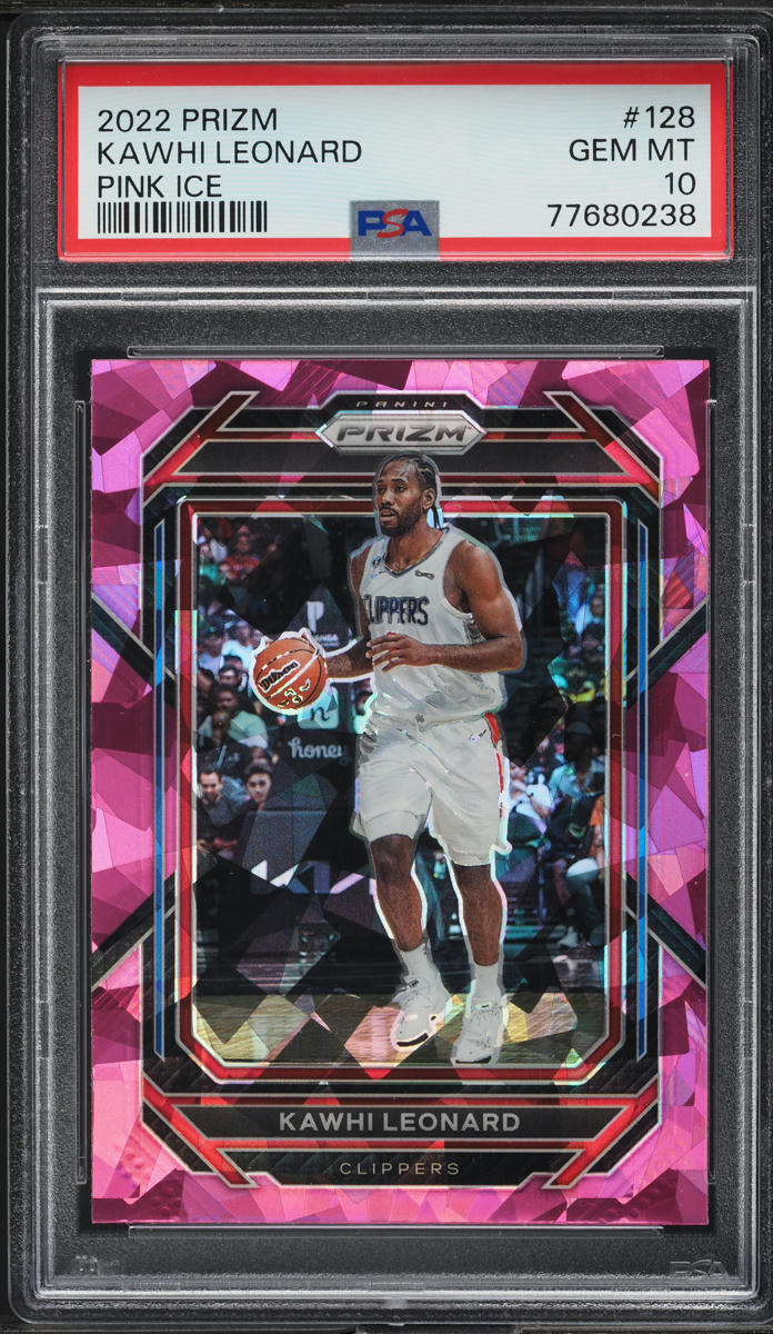 2022 Panini Prizm Pink Ice Kawhi Leonard #128 PSA 10 GEM MINT