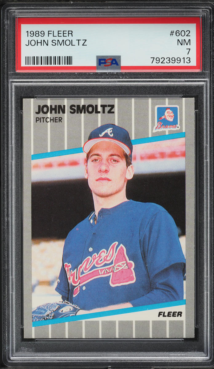 1989 Fleer John Smoltz ROOKIE #602 PSA 7 NRMT