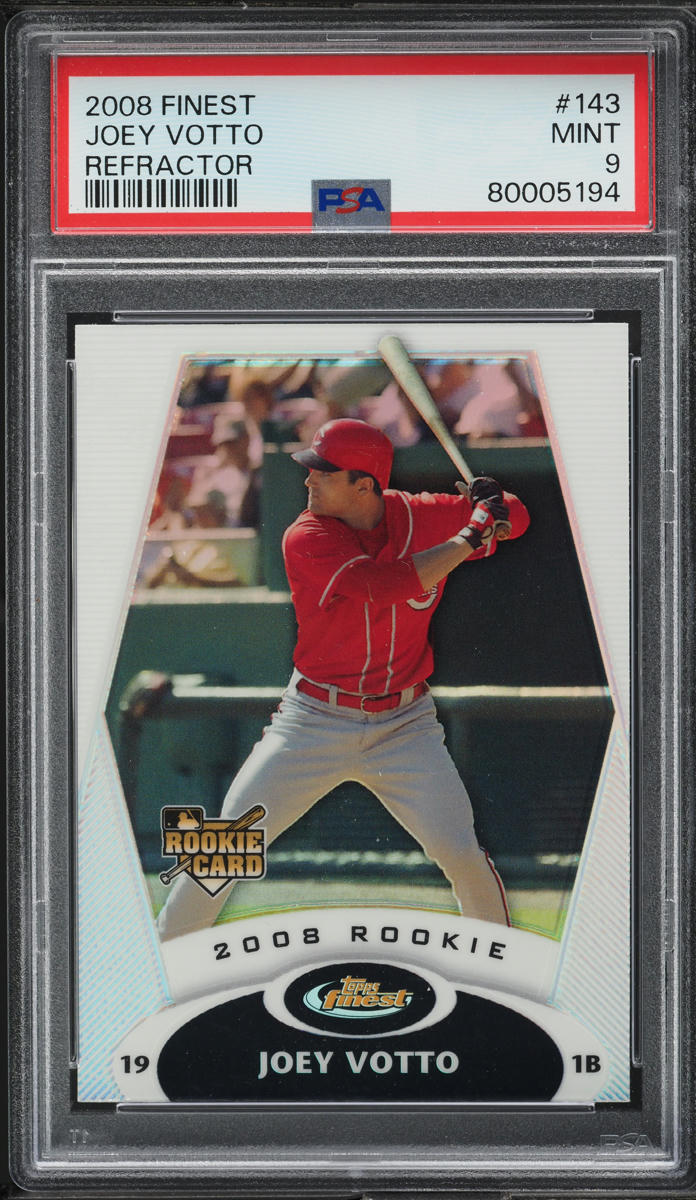 2008 Finest Refractor Joey Votto ROOKIE #143 PSA 9 MINT