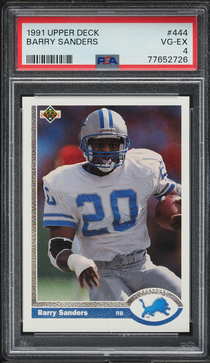 1991 Upper Deck Football Barry Sanders #444 PSA 4 VGEX