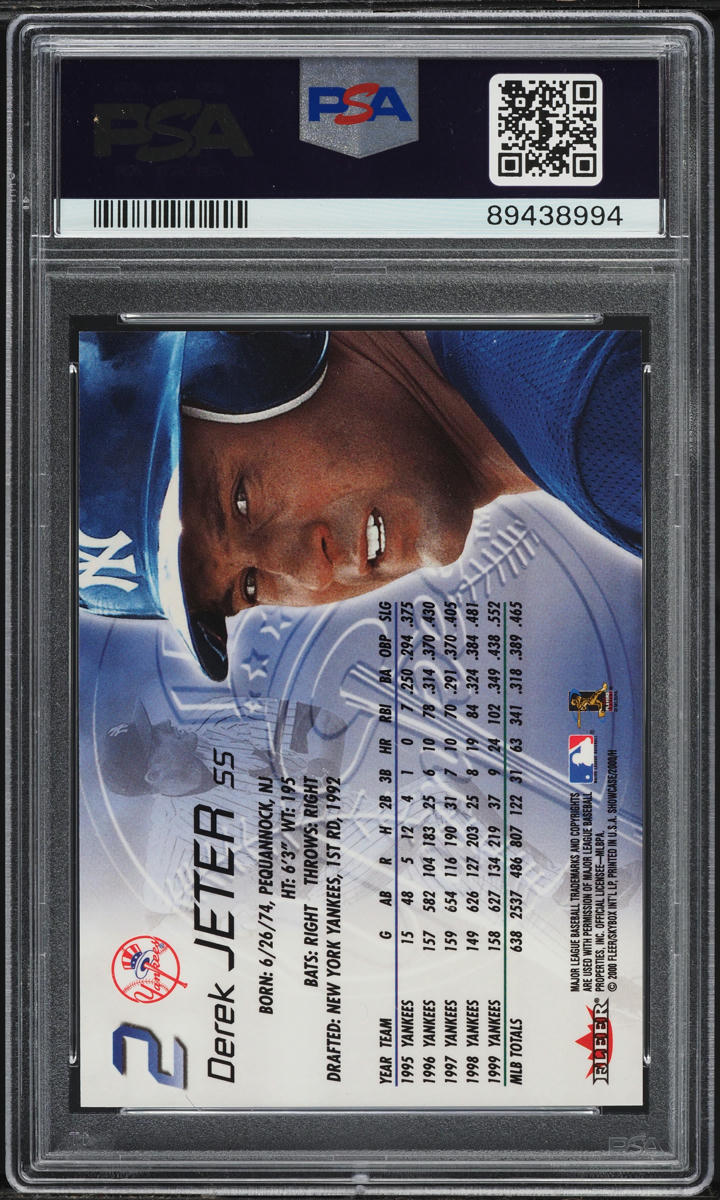 2000 Fleer Showcase Derek Jeter #2 PSA 9 MINT