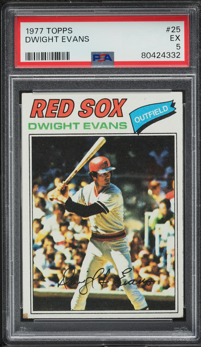 1977 Topps Dwight Evans #25 PSA 5 EX