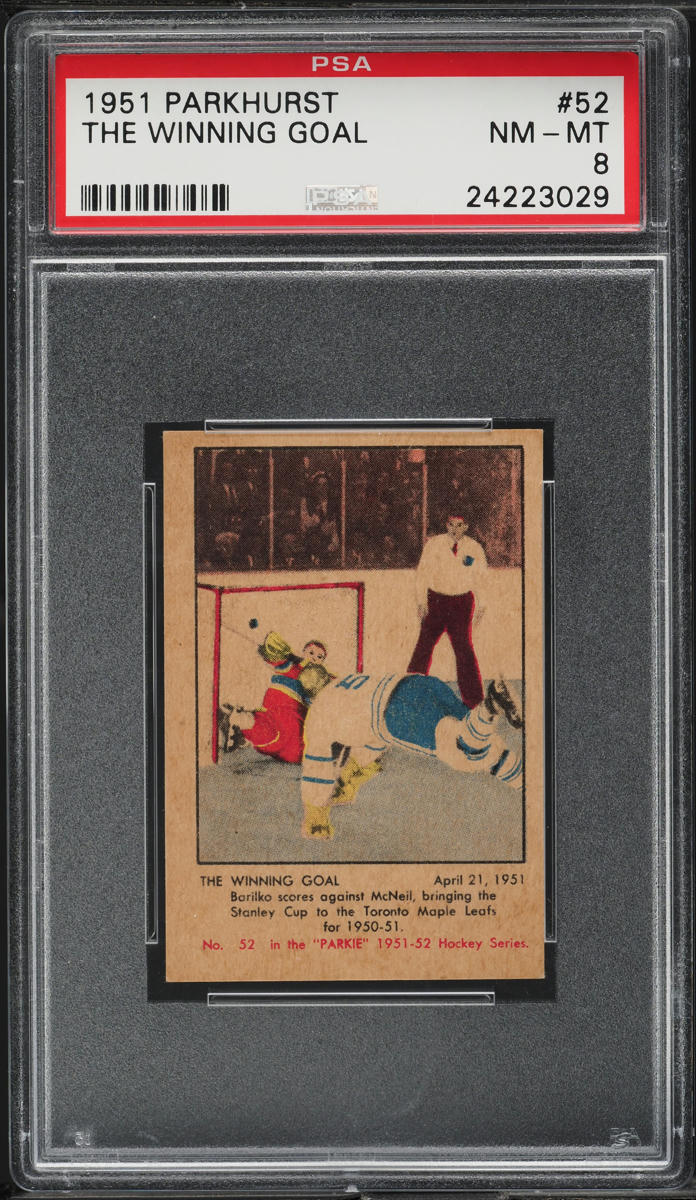 1951 Parkhurst The Winning Goal #52 PSA 8 NM-MT