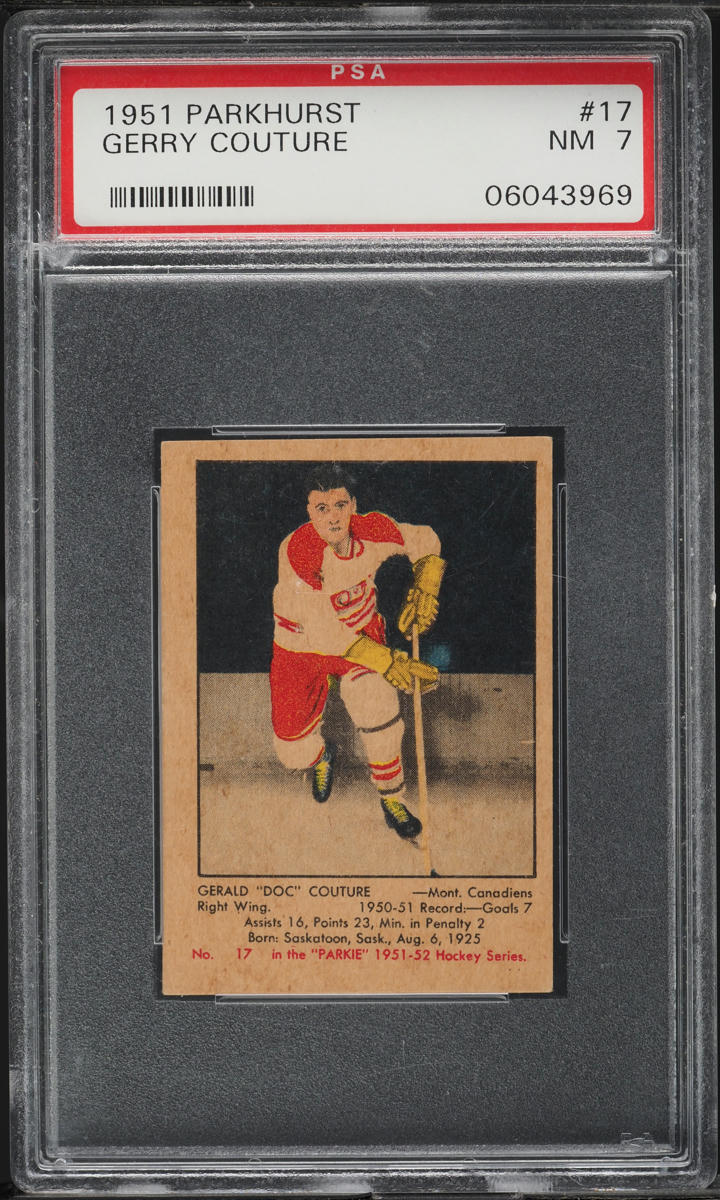 1951 Parkhurst Gerry Couture #17 PSA 7 NRMT