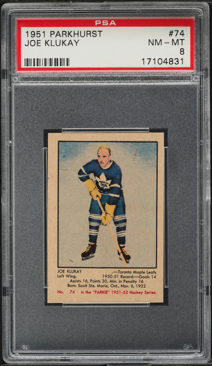 1951 Parkhurst Joe Klukay #74 PSA 8 NM-MT