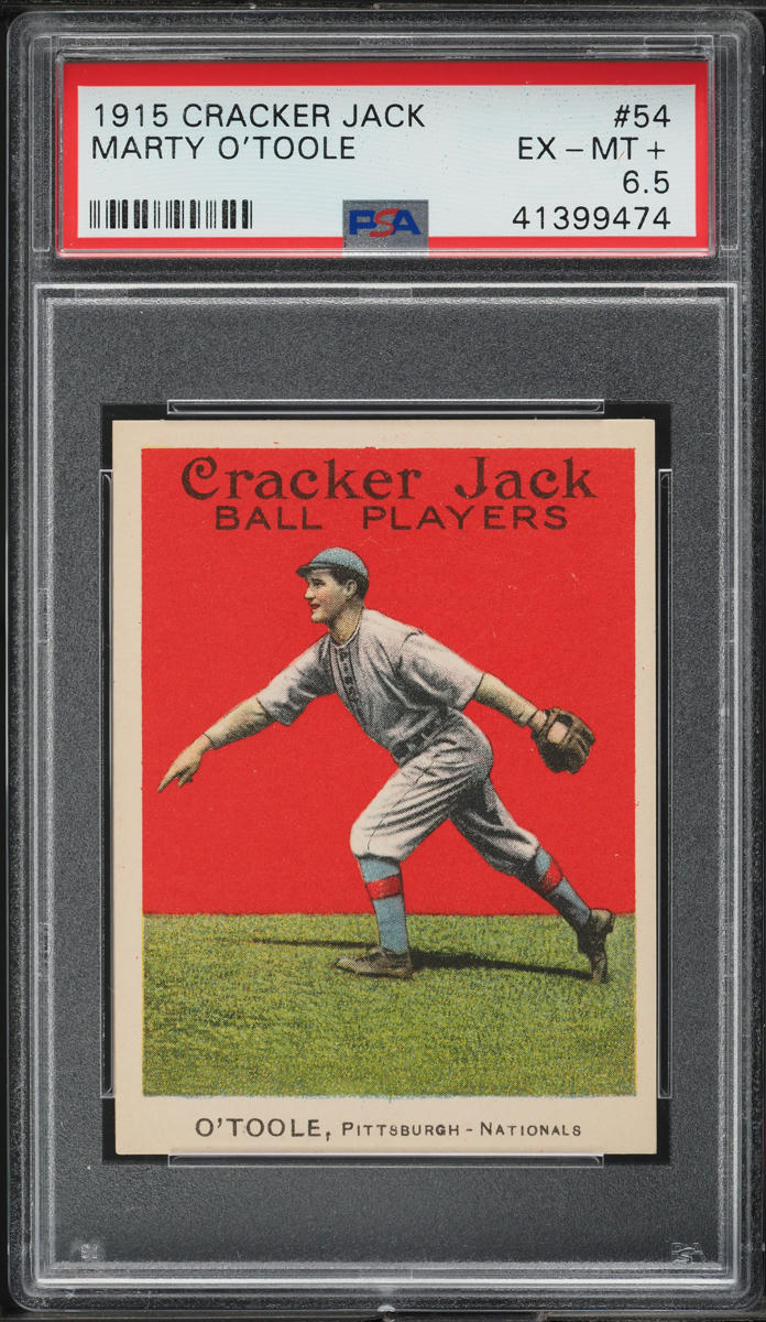 1915 Cracker Jack Marty O'Toole #54 PSA 6.5 EXMT+