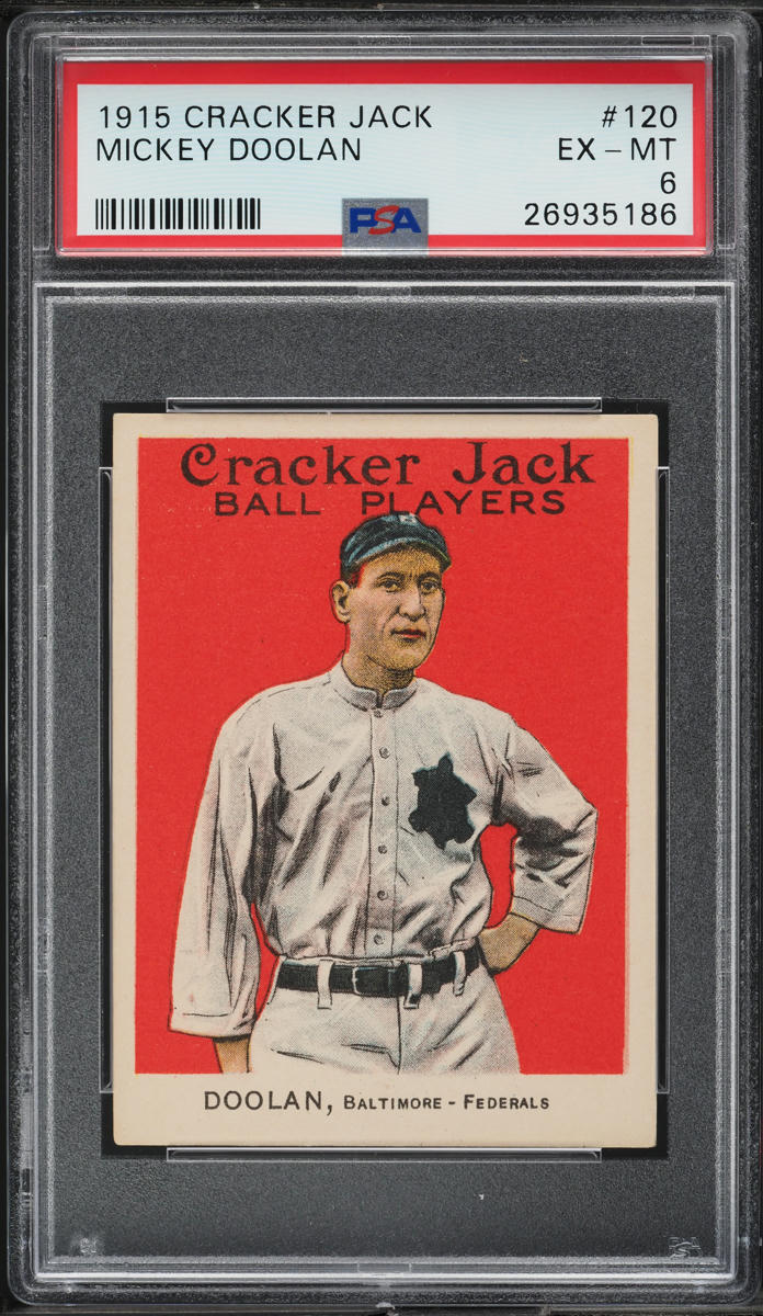 1915 Cracker Jack Mickey Doolan #120 PSA 6 EXMT
