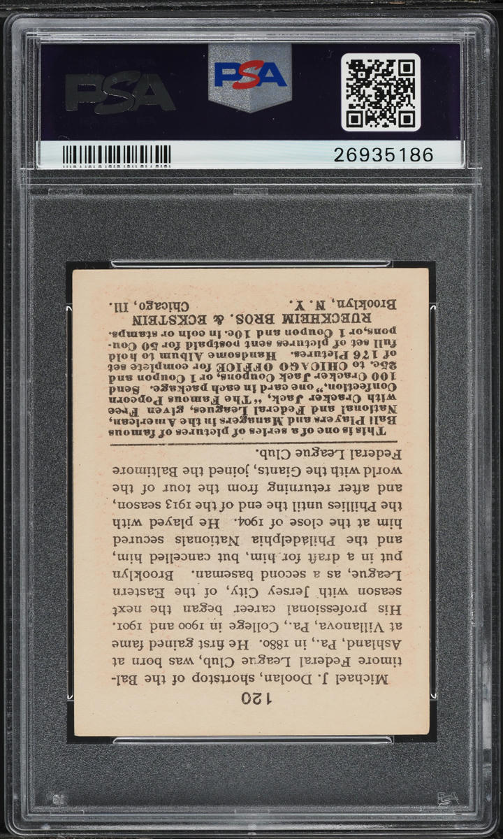 1915 Cracker Jack Mickey Doolan #120 PSA 6 EXMT