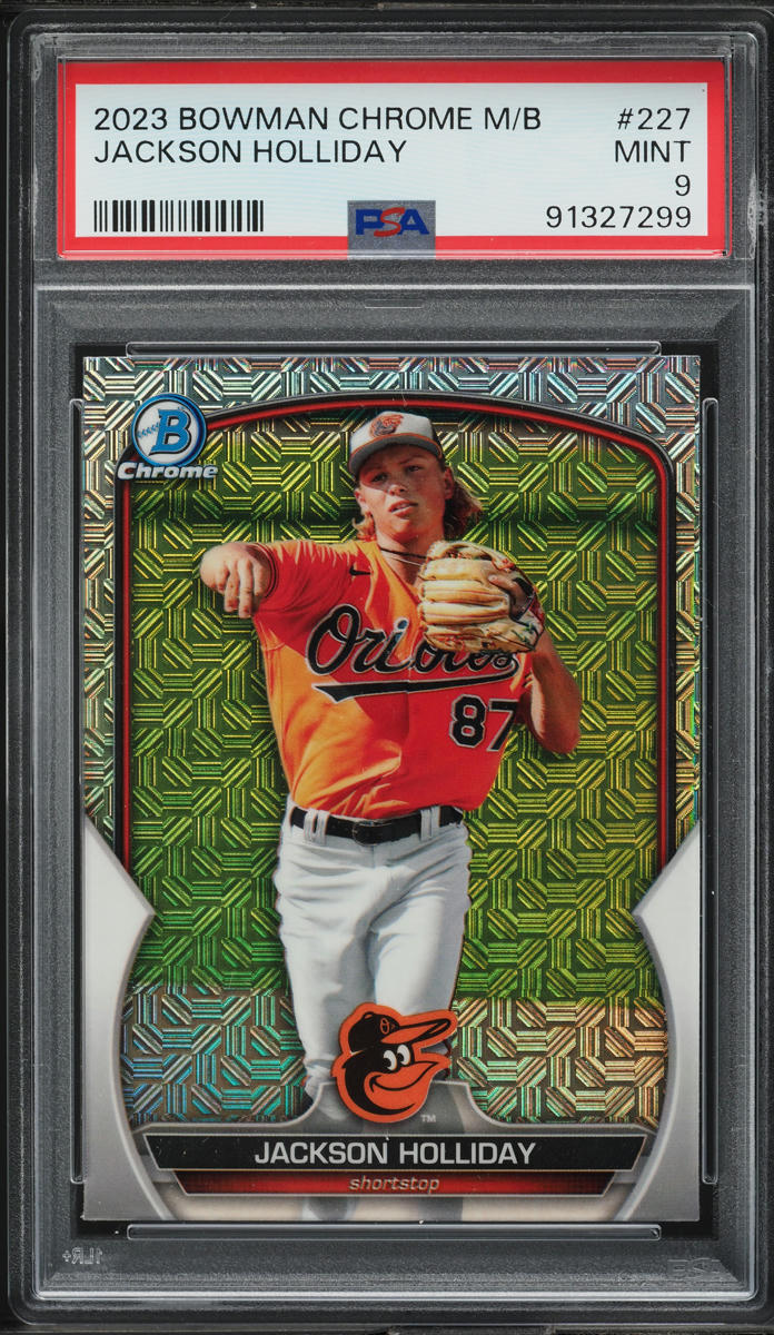 2023 Bowman Chrome Mega Box Jackson Holliday PROSPECT #BCP-227 PSA 9 MINT