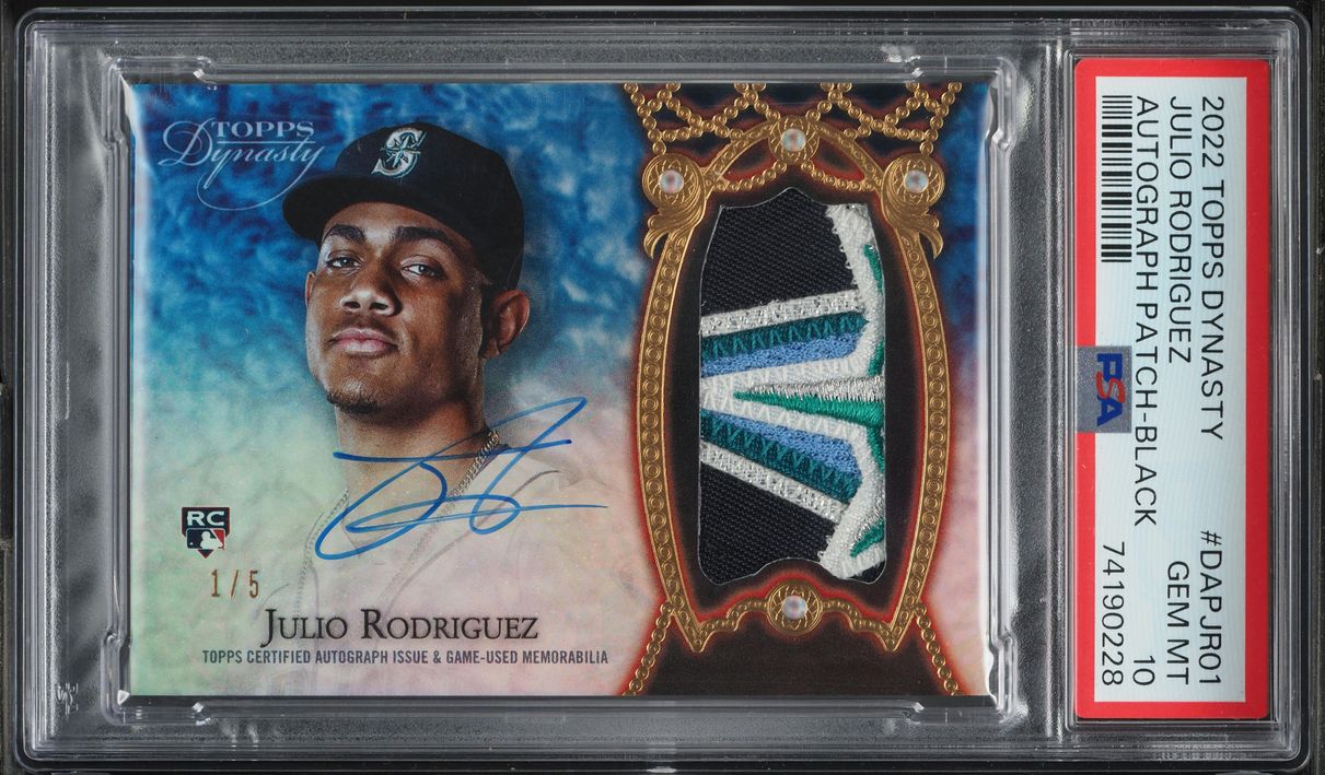 2022 Topps Dynasty Black Julio Rodriguez ROOKIE PATCH AUTO 1/5