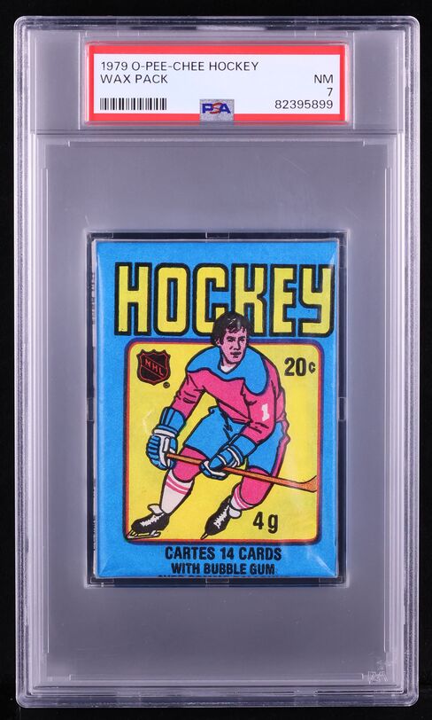 1979 O-Pee-Chee Hockey Wax Pack PSA 7 NRMT