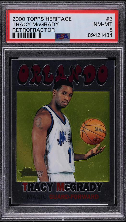 1997 Finest Embossed Refractor Tracy Mcgrady ROOKIE /263 #294 PSA
