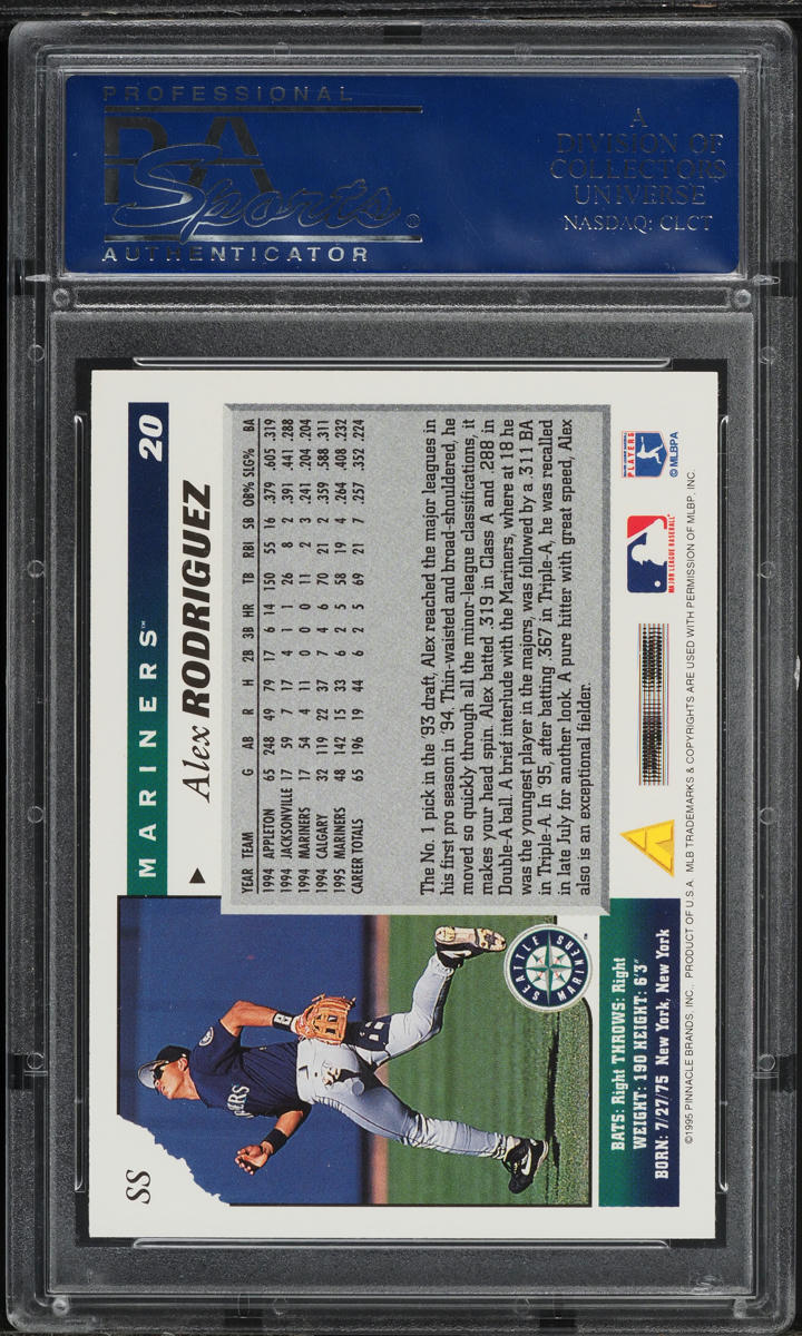 1996 Score Alex Rodriguez #20 PSA 10 GEM MINT