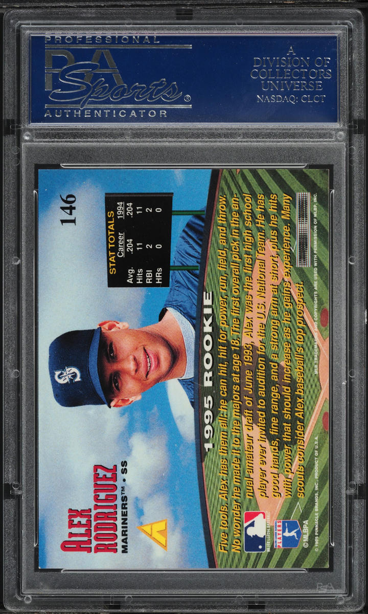 1995 Pinnacle Zenith Alex Rodriguez ROOKIE #146 PSA 9 MINT