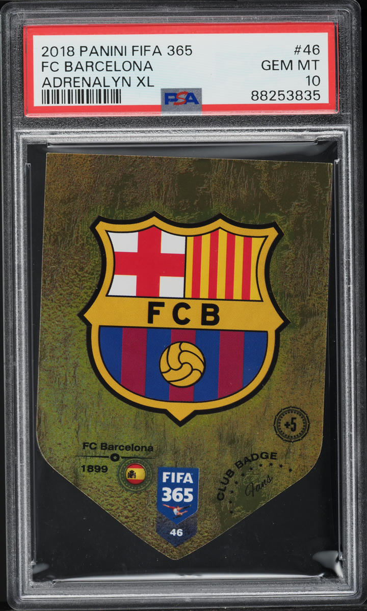 2018 Panini FIFA 365 Adrenalyn XL FC Barcelona #46 PSA 10 GEM MINT