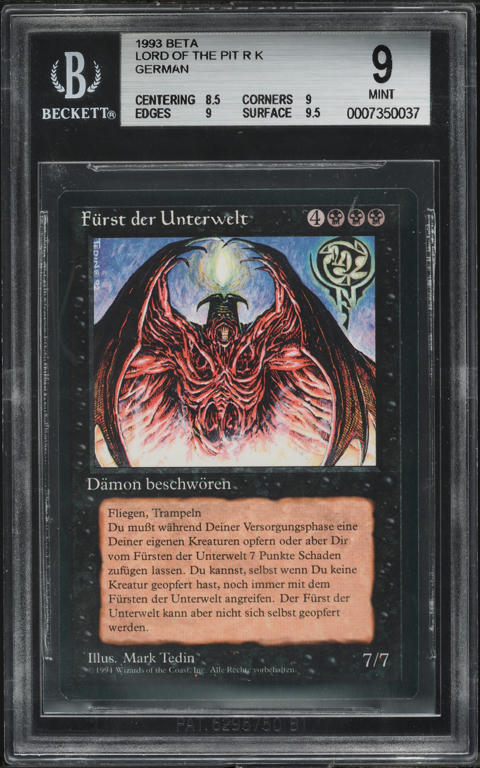 1993 Magic The Gathering MTG Alpha Nightmare BGS 8.5 NM-MT+ on