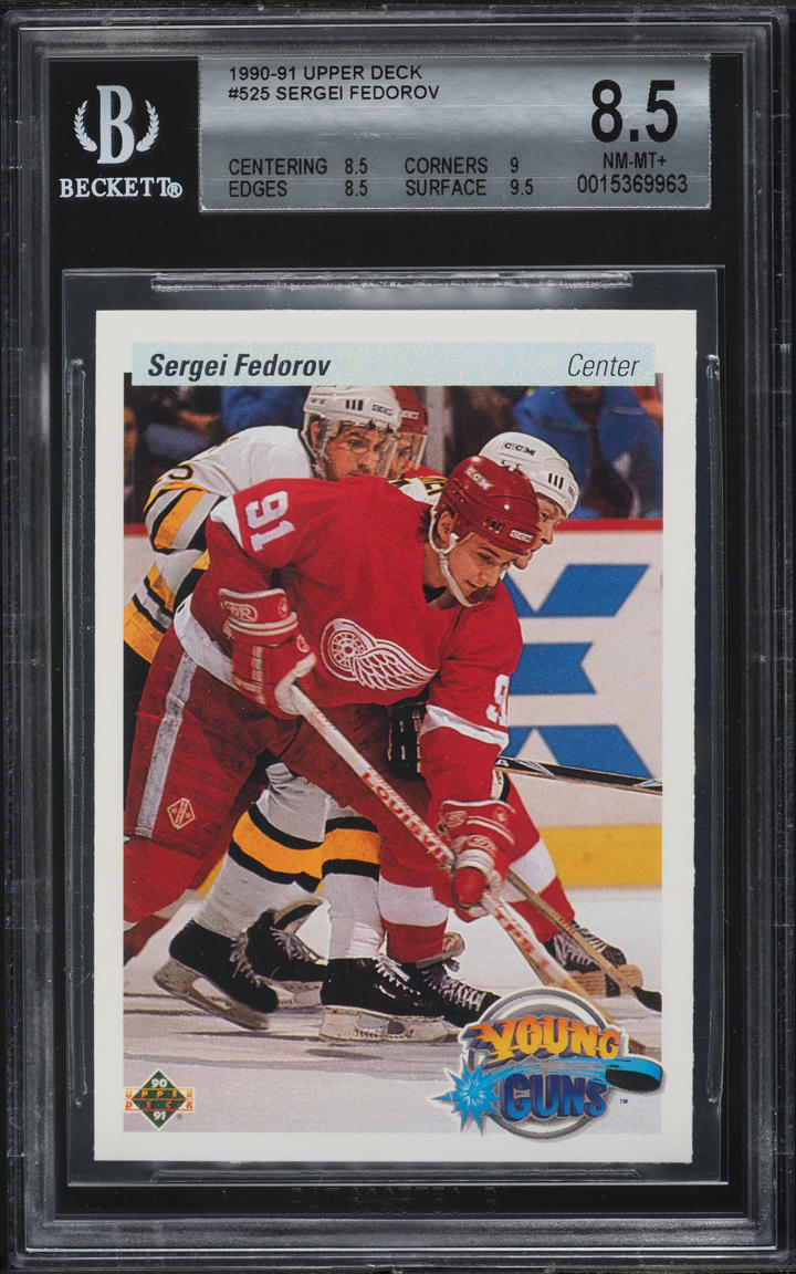 1990 Upper Deck Young Guns Sergei Fedorov ROOKIE #525 BGS 8.5 NM-MT+